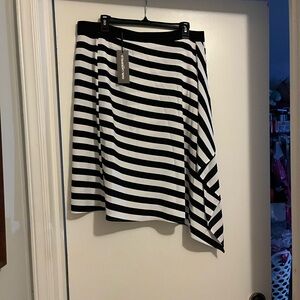 Karl Lagerfeld  Asymmetrical Black and White Skirt